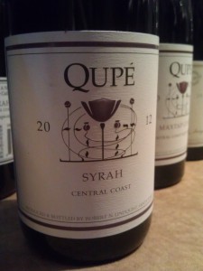 One of the best values in the marketplace, the Qupe 2012 Central Coast Syrah.