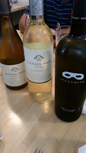 Refreshing white wines by Michael David served with our luncheon at the Phillips Farms Cafe in Lodi. @MDWinery @Lodi_Wine.  